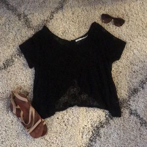 Open back lace blouse